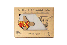 Stitch Luggage Tag - Light Grey