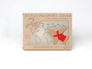 Stitch Passport & Luggage Tag Set - Light Grey