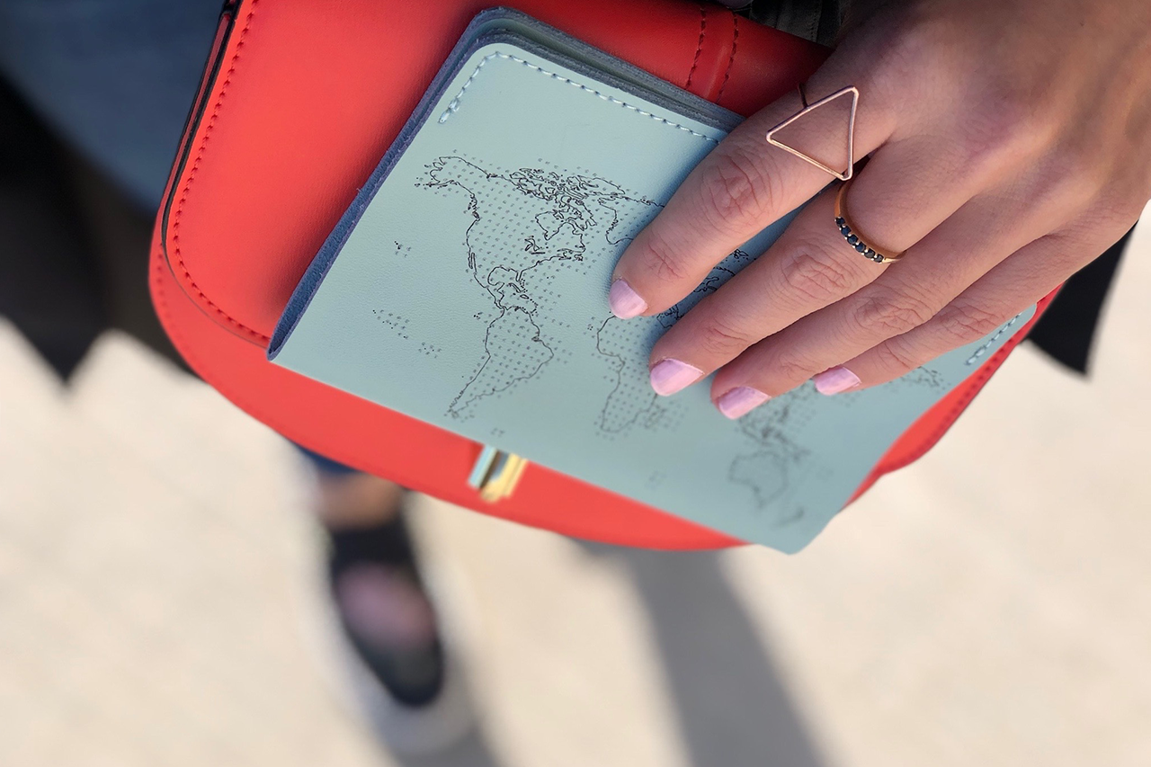 Stitch Your Travels Passport Cover - Mint