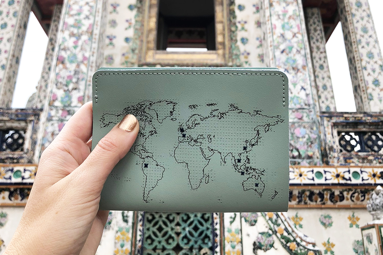 Stitch Your Travels Passport Cover - Mint