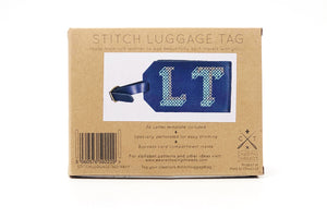 Stitch Luggage Tag - Navy