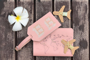 Stitch Passport & Luggage Tag Set - Pink