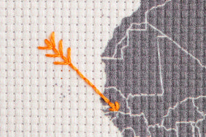 Stitch Map Wall Hanging