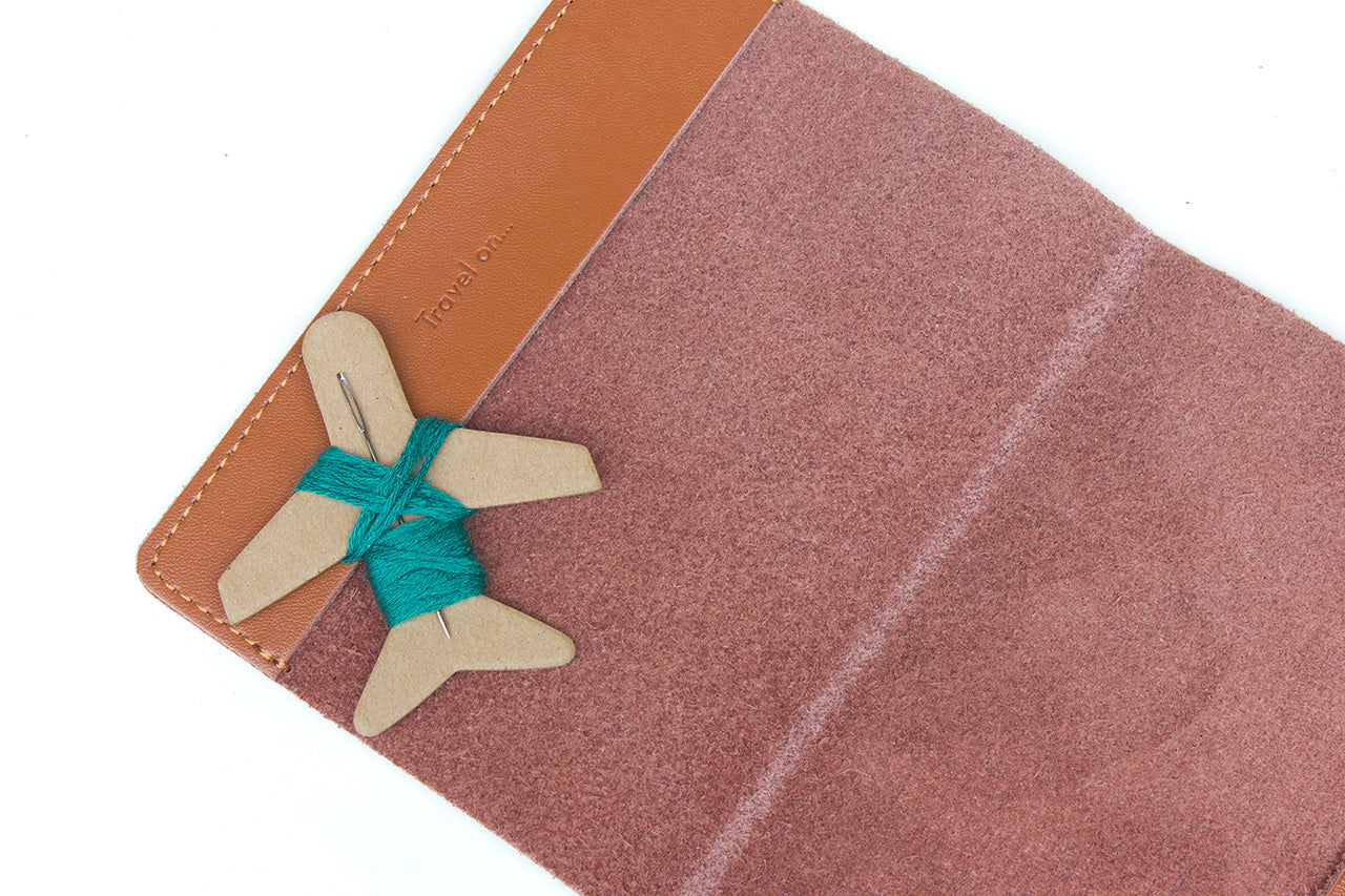 Stitch Passport Cover - Brown