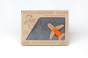 Stitch Passport Cover - Grey