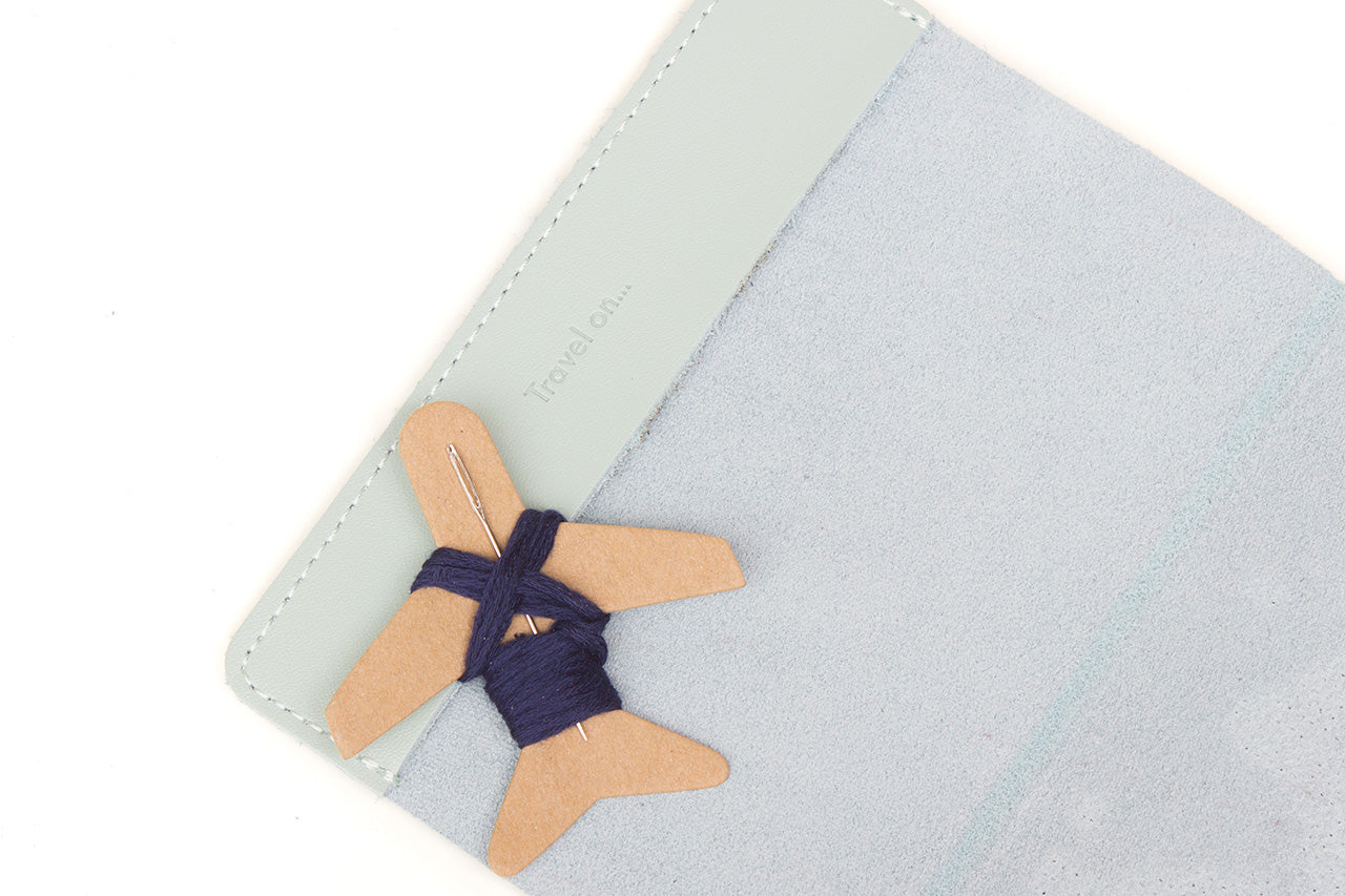 Stitch Your Travels Passport Cover - Mint