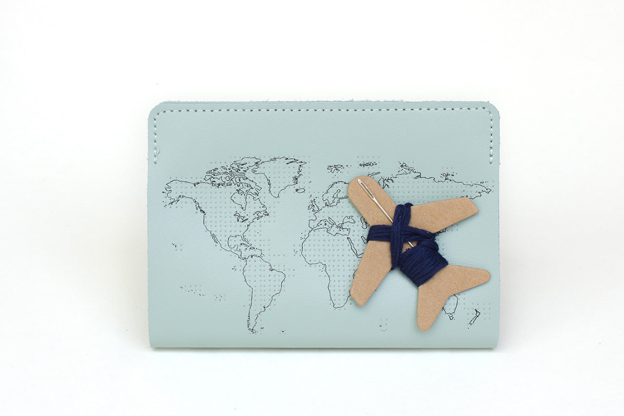 Stitch Your Travels Passport Cover - Mint