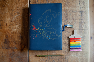 Stitch Europe Travel Notebook Navy (Vegan)
