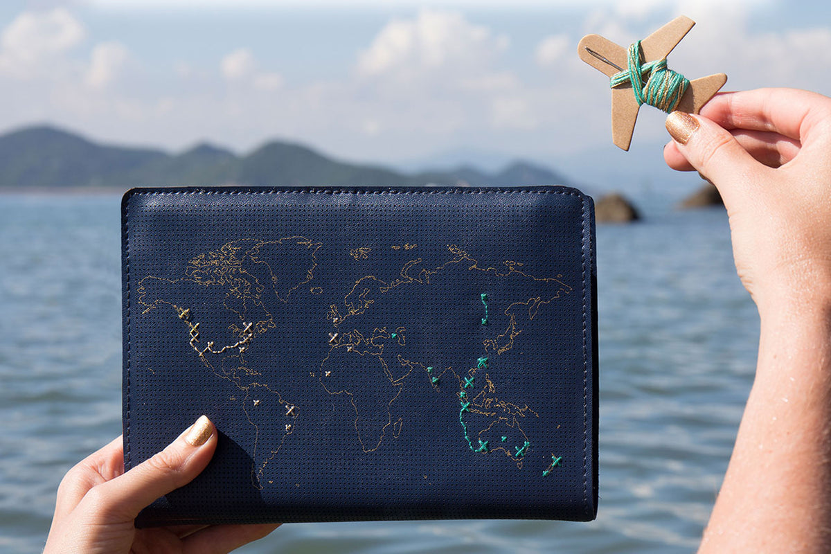 Stitch Travel Notebook Navy Leather – Chasing Threads