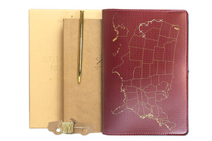 Stitch USA Travel Notebook Maroon (Vegan)