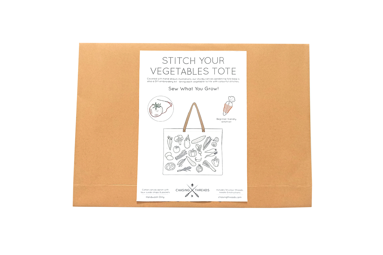 Stitch Your Vegetables Tote Bag