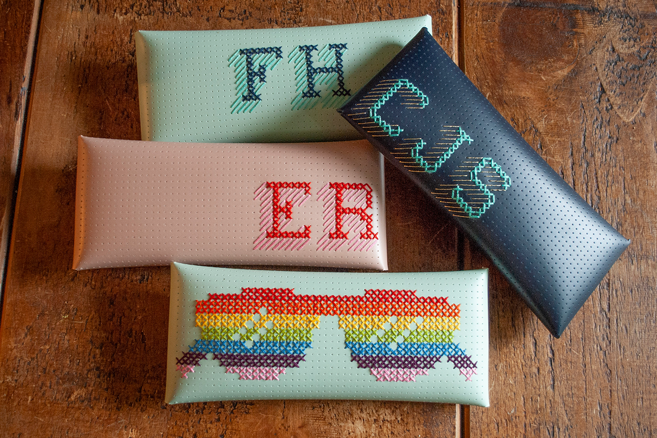 Stitch Pencil Case / Glasses Holder - Mint