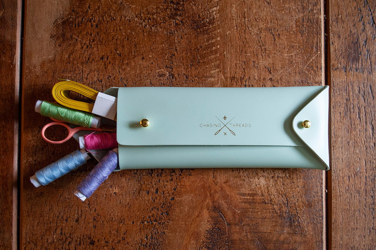 Stitch Pencil Case / Glasses Holder - Mint