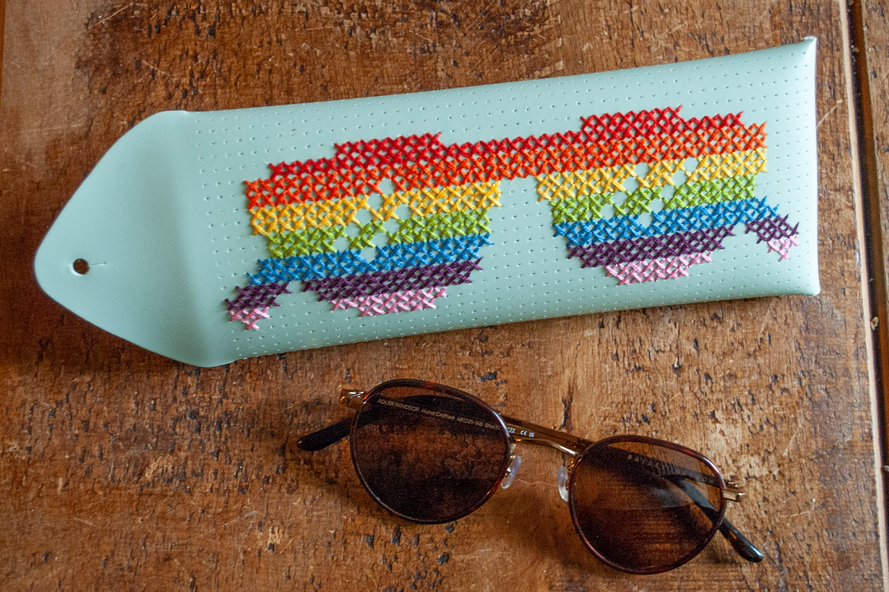 Stitch Pencil Case / Glasses Holder - Mint