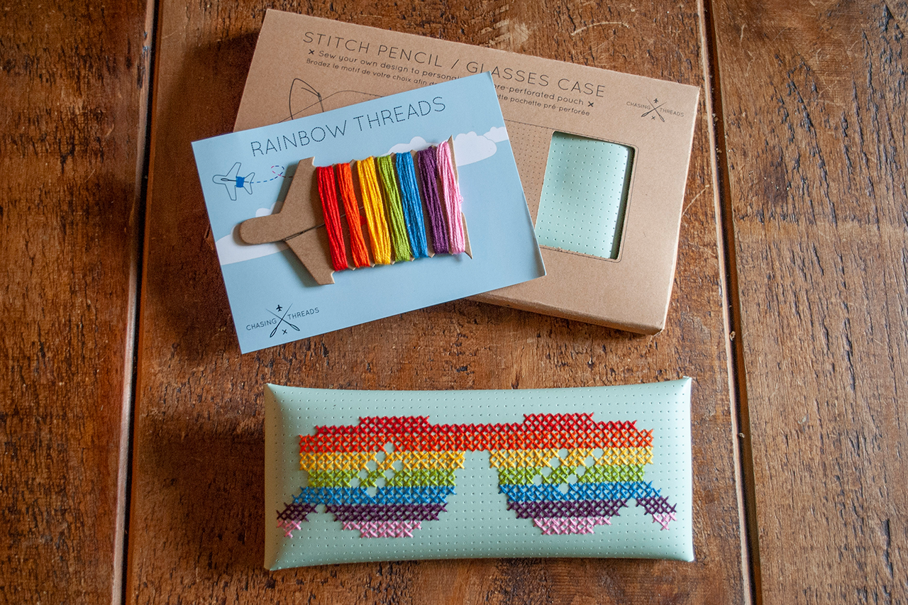 Stitch Pencil Case / Glasses Holder - Mint