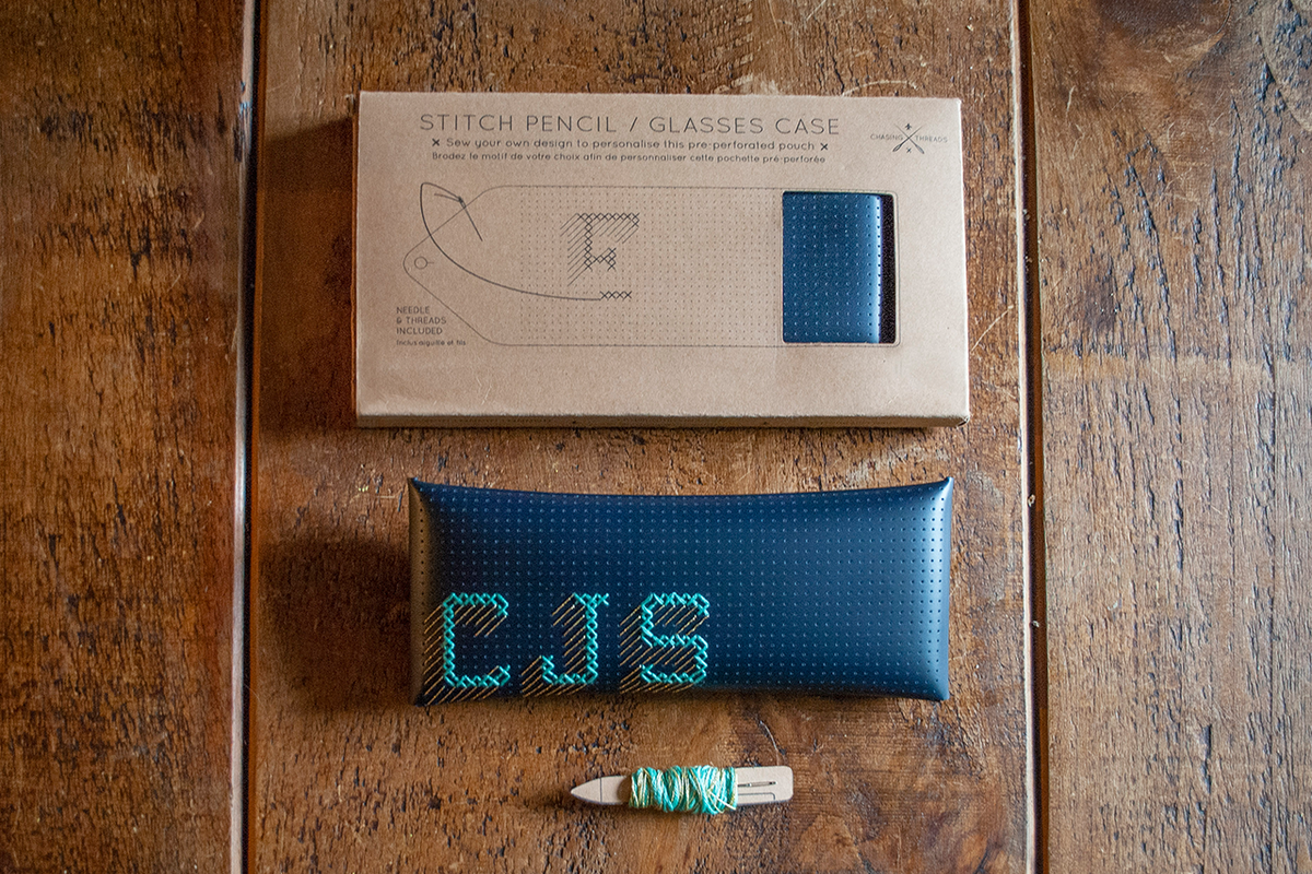 Stitch Pencil Case / Glasses Holder - Navy – Chasing Threads