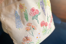 Stitch Your Flowers Tote Bag