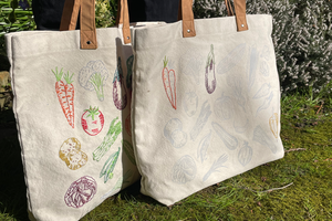 Stitch Your Vegetables Tote Bag