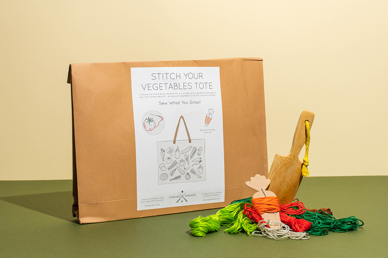 Stitch Your Vegetables Tote Bag